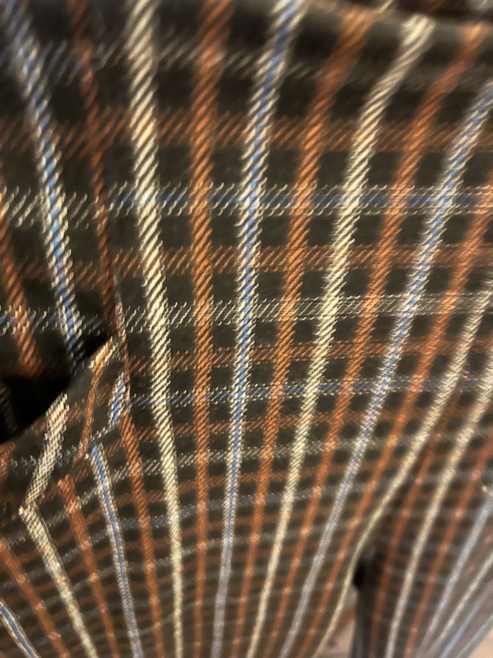 Liverpool Plaid Trousers in Black, Brown & Blue - Picture 3 of 4